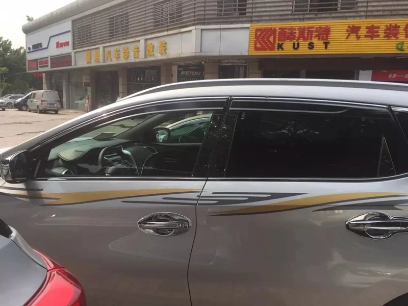 Защитный козырек от дождя и солнца для Nissan Murano 2015 2016 ABS пластик защита ветра