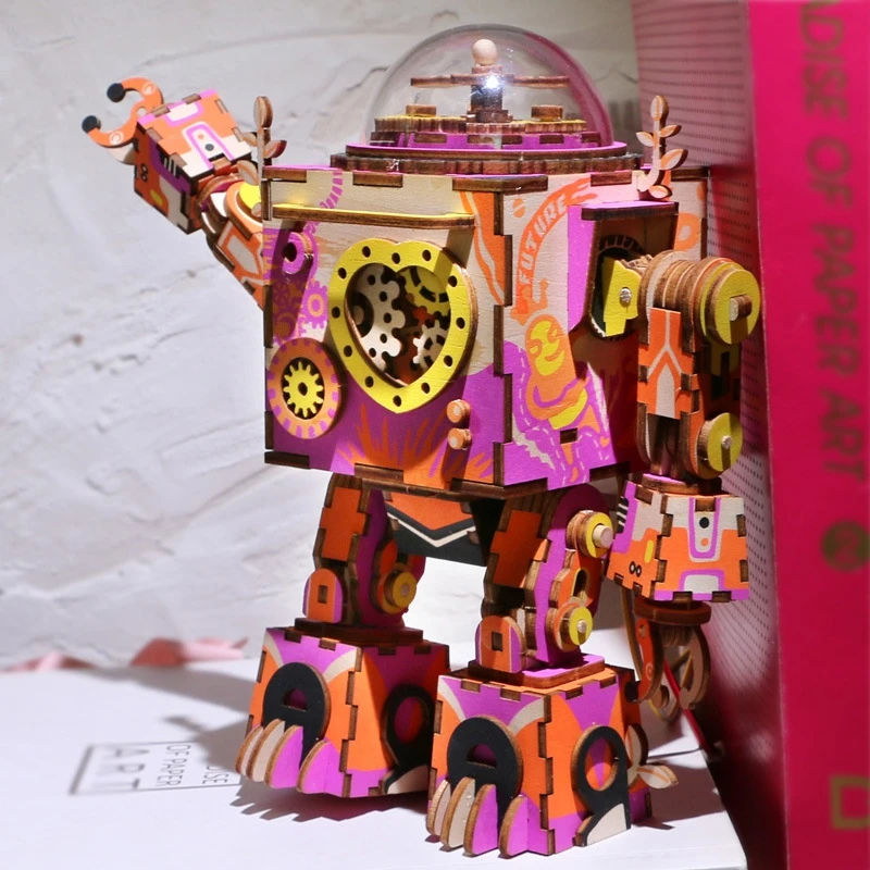 Robotime DIY 3D деревянная головоломка модель строительный комплект механическая