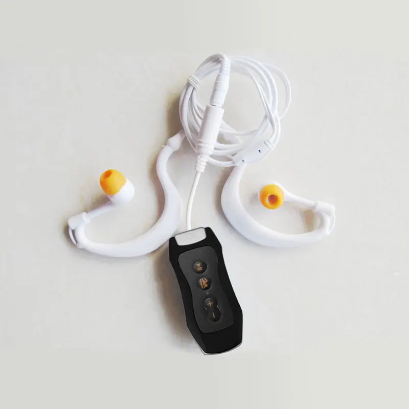 Black MP3 плеер 4 Гб IPX8 водонепроницаемый плавательный MP3 для летнего дайвинга Спорт на открытом воздухе FM Музыкальный радиоплеер с наушниками - Цвет: Black