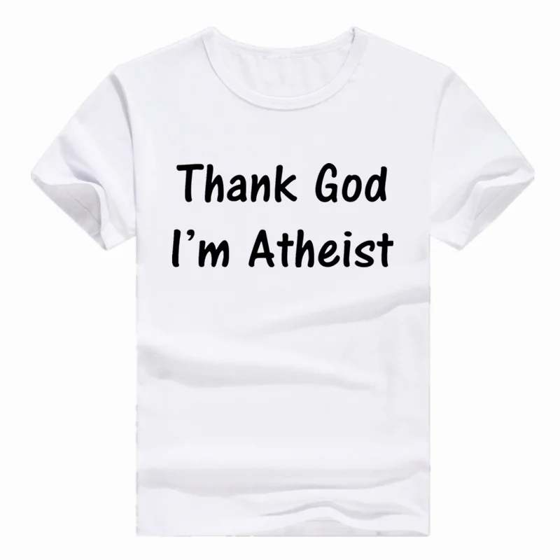 Футболка азиатского размера с принтом Thank God I'm An Atheist religion Science Atheism Gift футболка