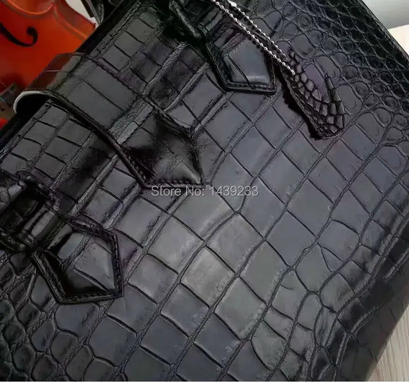 Мужской портфель из 100% натуральной кожи крокодила сумка для ноутбука мужская