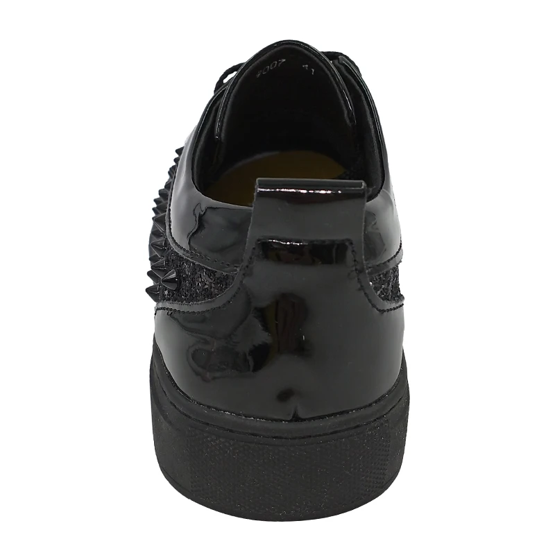 CuddlyIIPanda Men Fashion Punk Style Sneakers Rivet Comfortable Breathable Rivets Shoes Luxury Glitter Trending Bling Loafer | Обувь