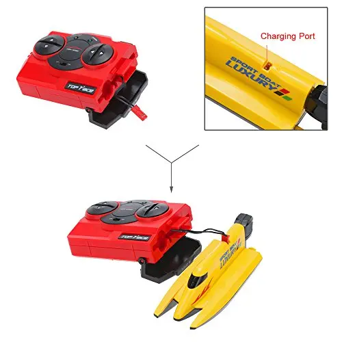 Создать игрушки 3313A RC лодка 2,4G 2CH Мини RC гоночные лодки