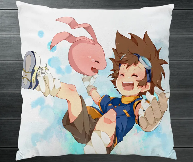 Приключения Digimon YAGAMI TAICHI Koromon двухсторонний 40x40 см искусственная Обложка косплей