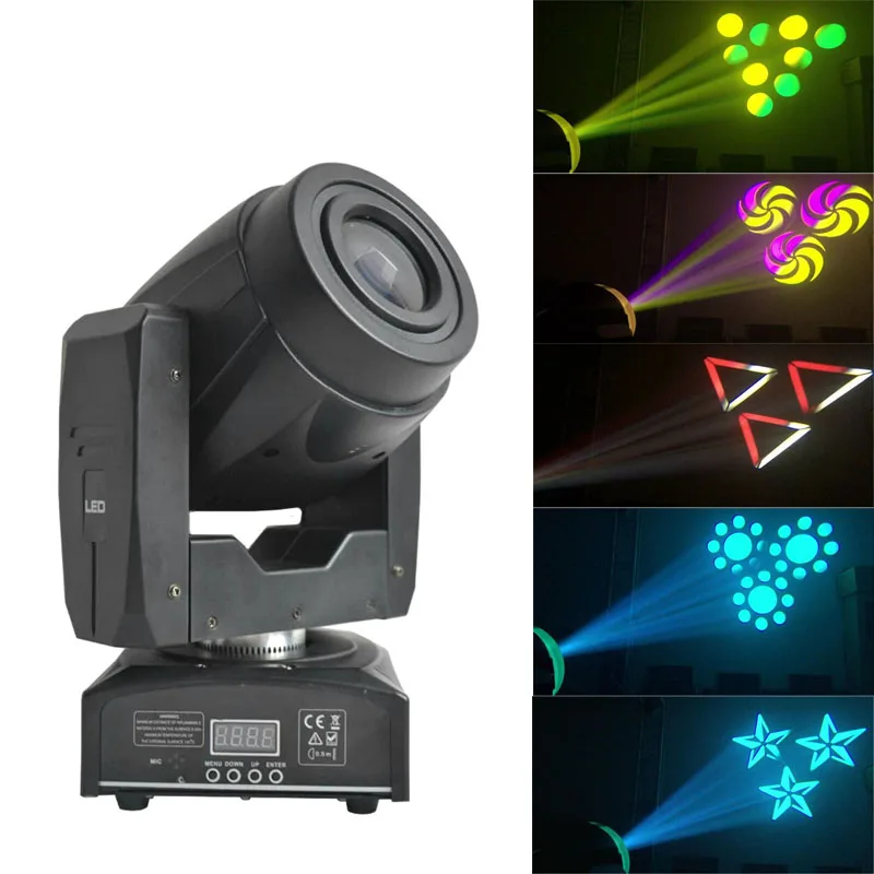 Фонарь светодиодный вращающийся на 3 лица 60 Вт с эффектом радуги|moving head light|led moving