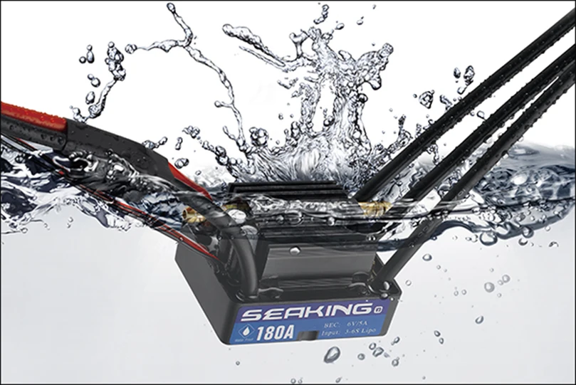 Hobbywing SeaKing V3 водонепроницаемый 120A/180A/60A/30A 2-6S Lipo регулятор скорости 6 в/5A BEC бесщеточный ESC для RC гоночной лодки