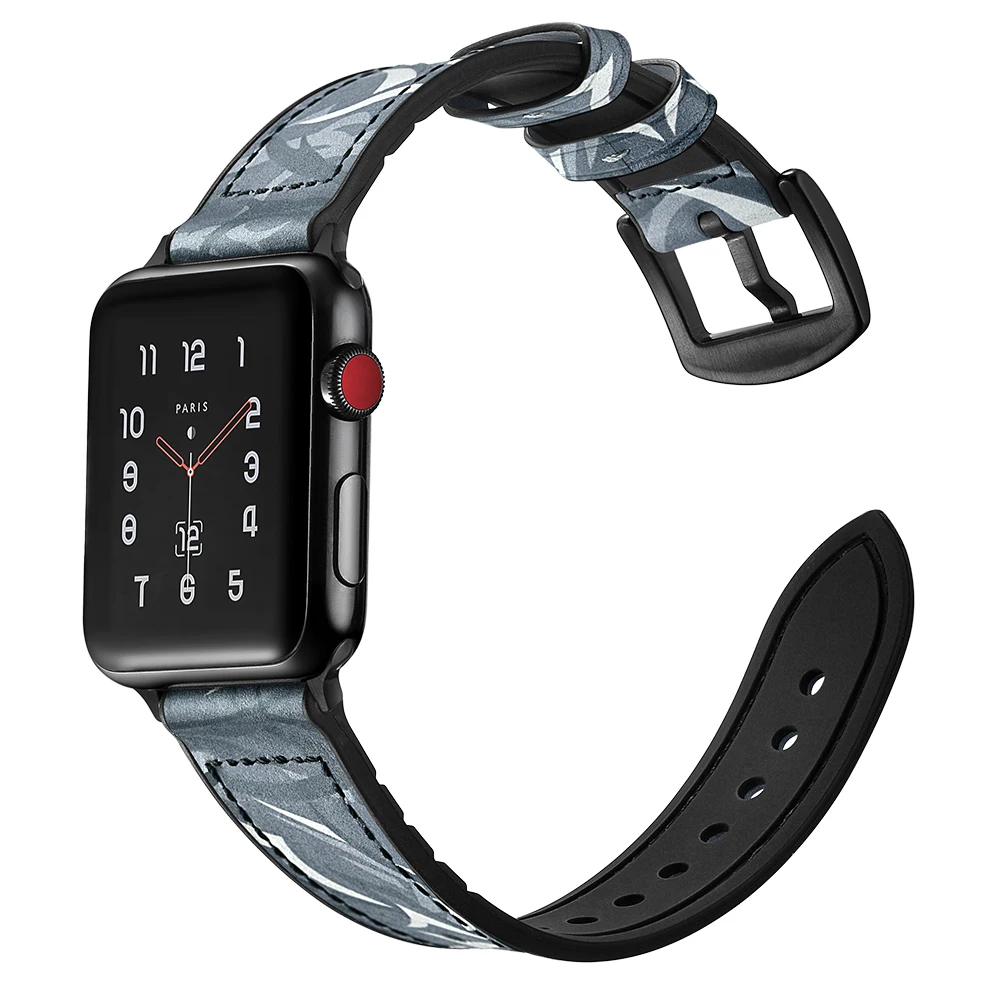 Ремешок BEAFIRY из натуральной кожи для Apple Watch 4 ремешок 40 мм 44 силиконовый iwatch Series