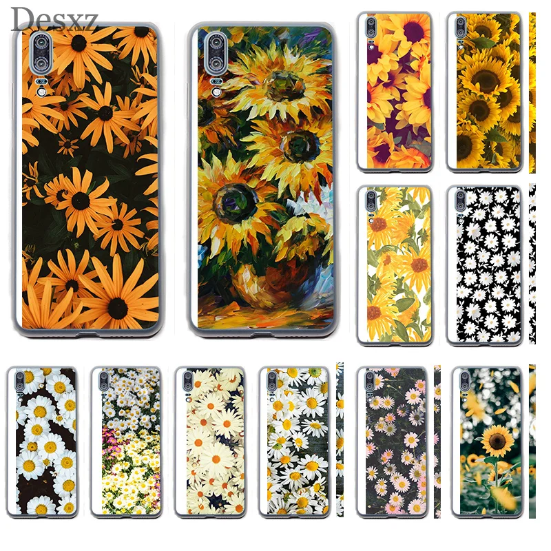 Чехол для телефона Daisy Sunflower Huawei P8 P9 P10 P20 Pro Lite 2015 2016 2017 Mini Plus Note 8 9 P