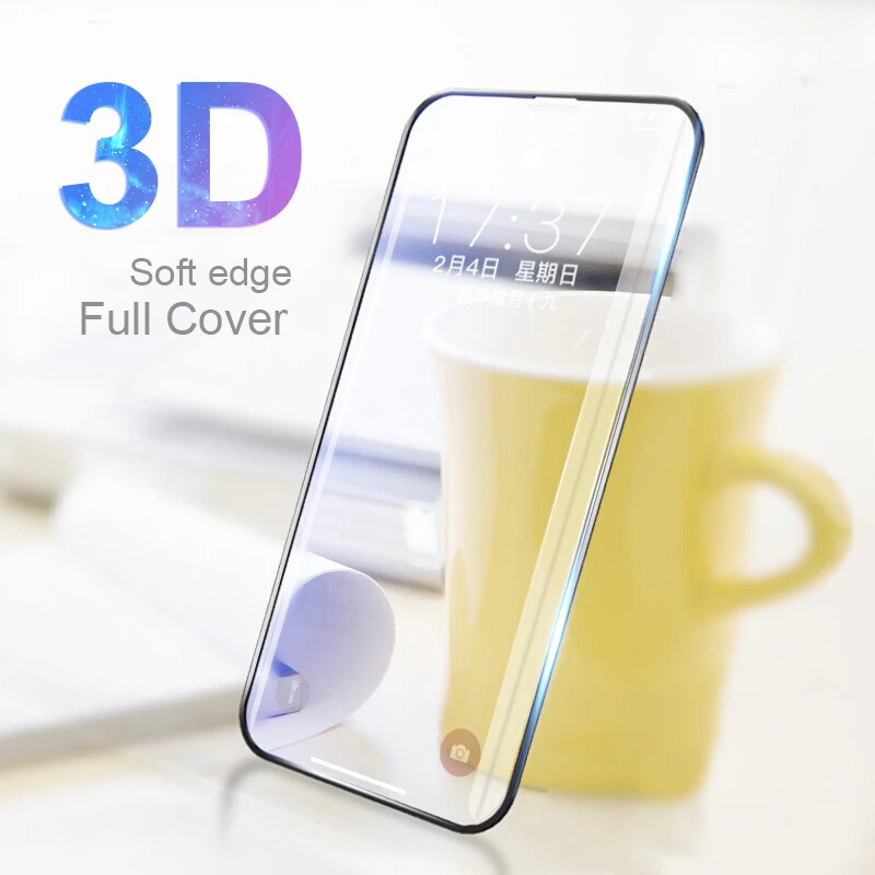 

RZP 3D Curved Full Cover Tempered Glass For iPhone X Xs 11 Pro Max XR Screen Protector On The For Apple iPhone Xs 10 11 Pro Film
