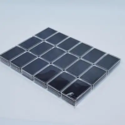 4x6cm Black 18pcs Wholeale Алмазный органайзер для хранения, прозрачный прямоугольник, коробка для хранения драгоценных камней, коробка для упаковки драгоценных камней, подвеска, ювелирный комбо, Подарочный чехол для дисплея - Цвет: 4x6cm Black 18pcs