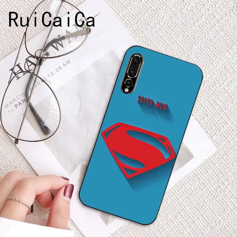 Ruicaica Marvel DC супергерой логотип Мстители черный чехол для телефона Huawei P9 P10 Plus Mate9 10
