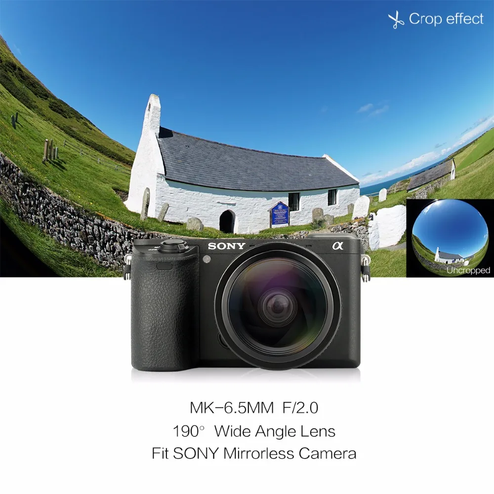 Объектив рыбий глаз Meike 6 5 мм F2.0 с ручной фокусировкой для Sony|manual focus|50 lenslens for sony |