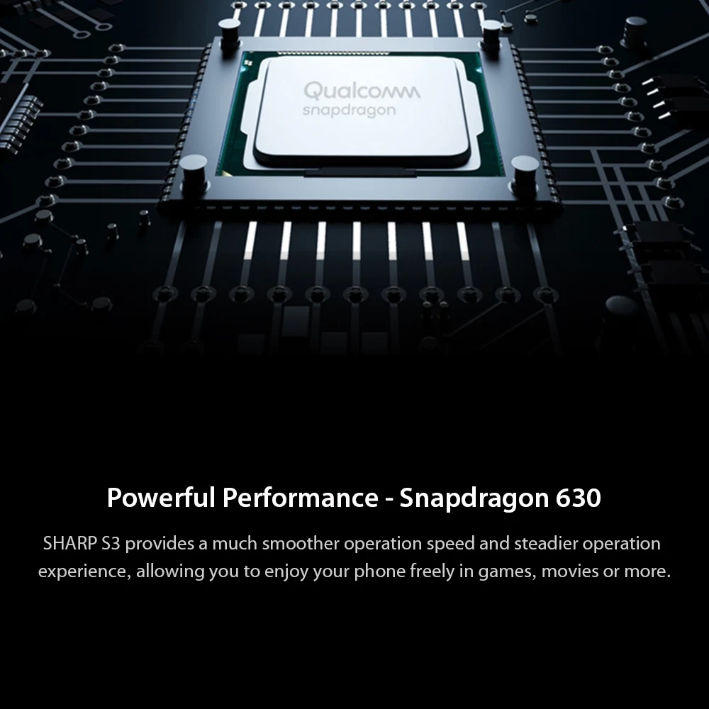 Sharp Aquos S3 5 99 дюйма 18:9 полный Экран мобильный телефон Snapdragon 630 Android 8 0 4 GB Оперативная