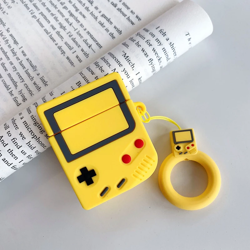 Роскошные Милые 3D gameboy протектор силиконовые Bluetooth беспроводной Чехол для наушников для Apple AirPods 1 2 гарнитура сумка