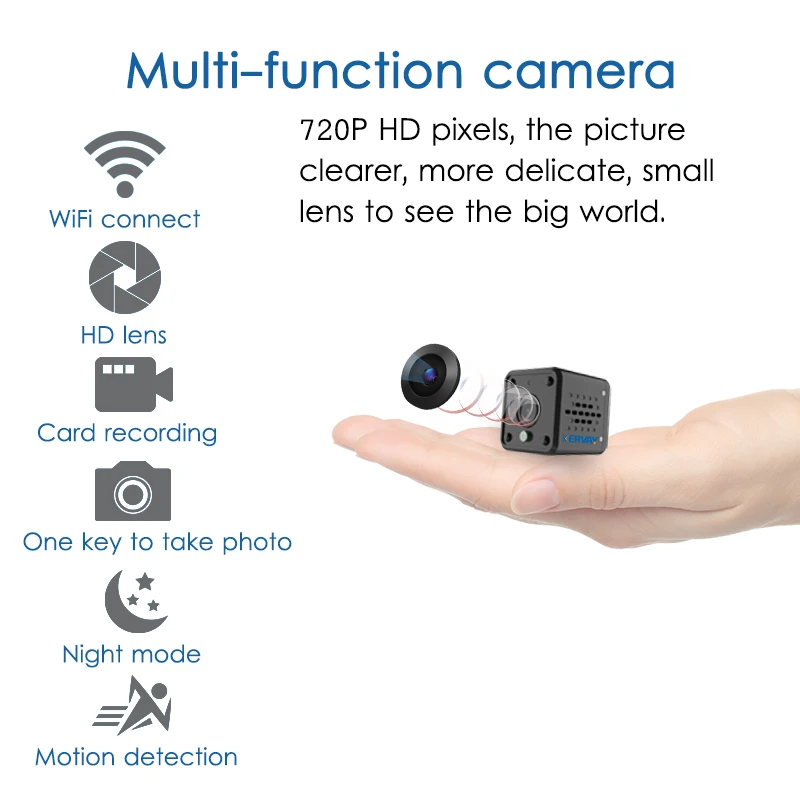 Kervay MINI 1080P wifi ip камера ночного видения приложение удаленный видеорегистратор