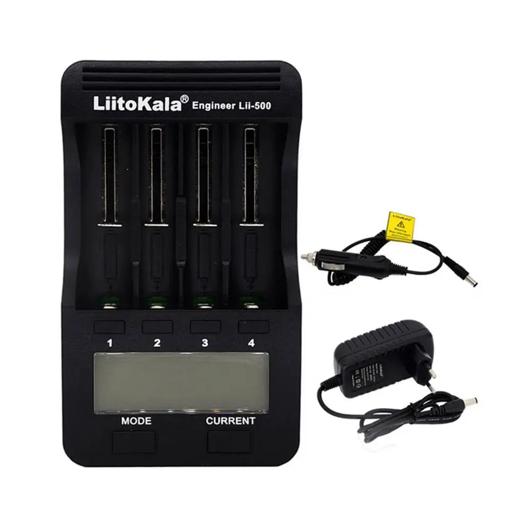 Liitokala Lii 500 18650 ЖК дисплей зарядное устройство 26650 21700 14500 10440 4 слота NiMH Li Ion Смарт с