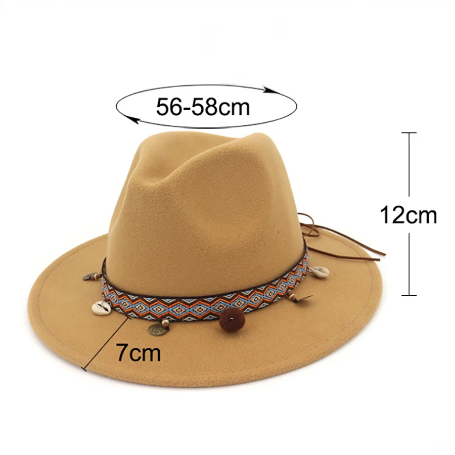 Для женщин мужская фетровая шляпа черный красный Богемия чувствовал Шапки