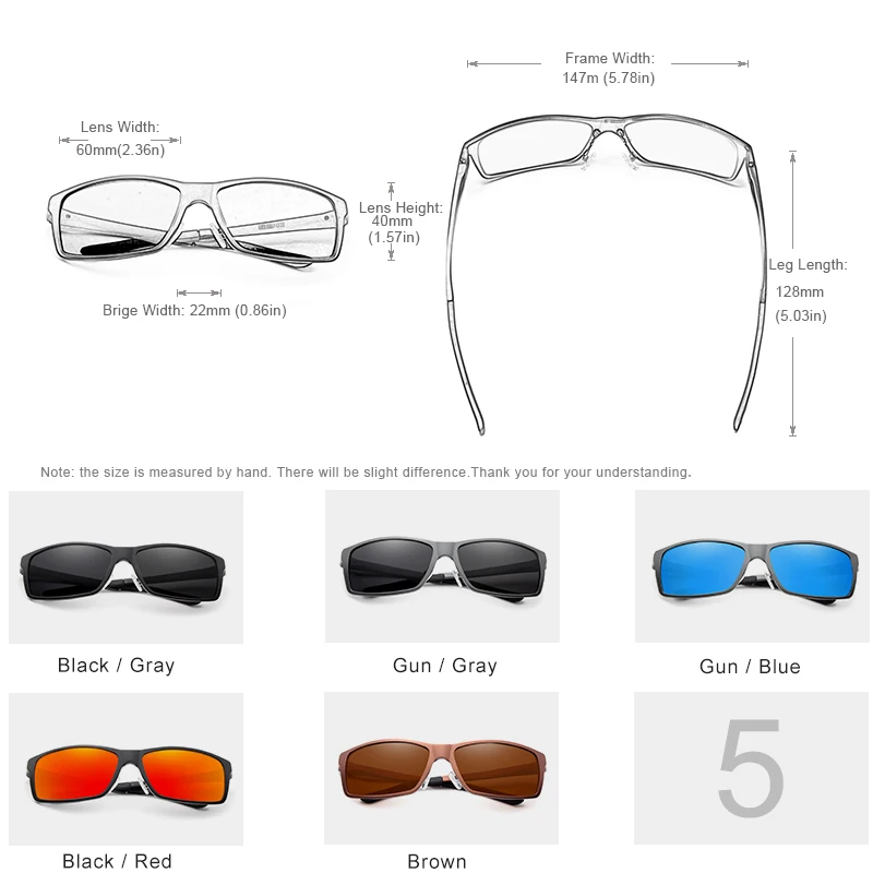KINGSEVEN New Design Aluminum Magnesium Sunglasses Men Polarized Square Driving Sun Glasses Male Eyewear Accessories For Men