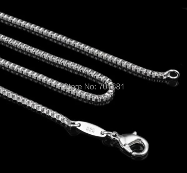 Ожерелье с посеребренным покрытием для мужчин и женщин Длина 16 24 дюйма застежка