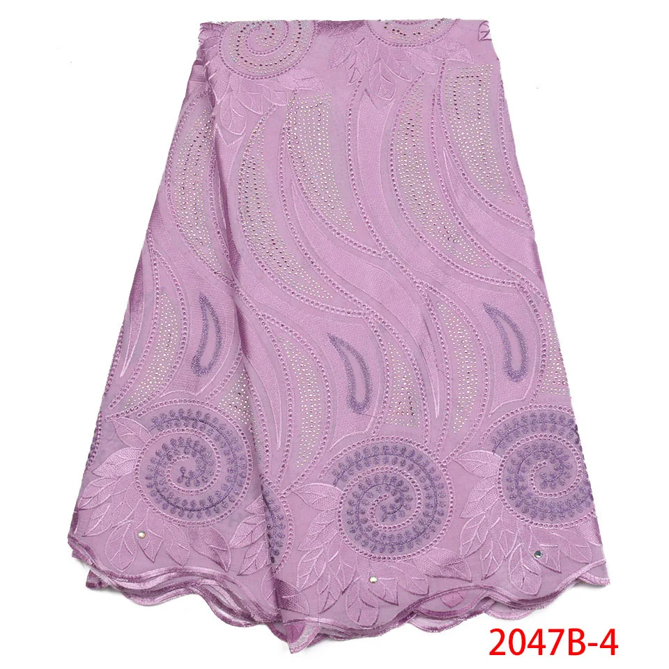 African Lace Cotton Fabrics Swiss Voile Fabric High Quality Embroidered Flower Pattern For Men Wedding Dress APW2047B-2 | Дом и сад