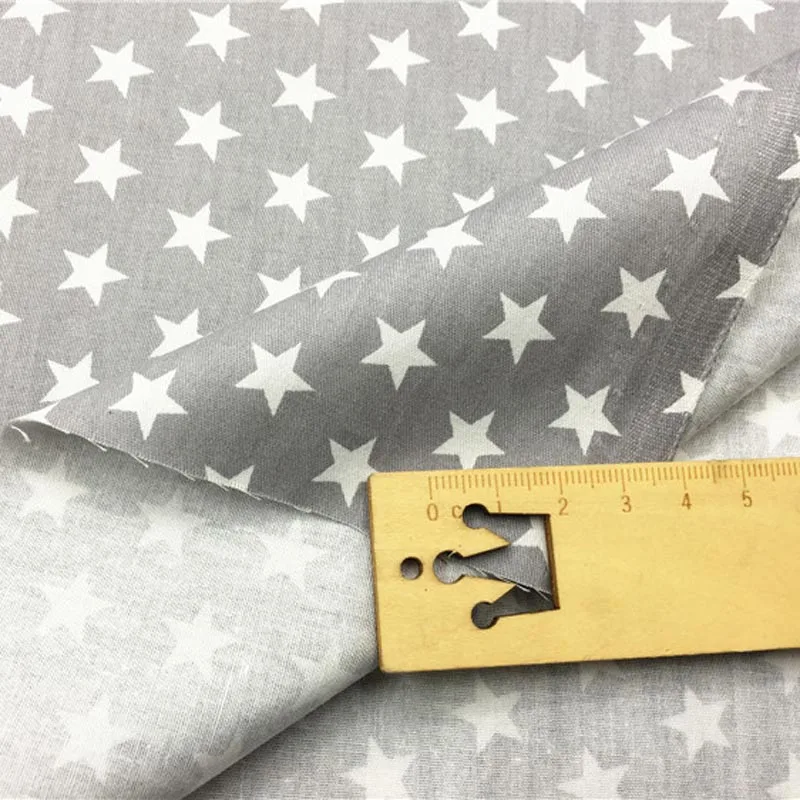 Хлопок twill текстиль черный серый звезды черный белый горошек 0,8 см ткани для комплект кровати «сделай сам» Ручная работа лоскутное шитье ремесло