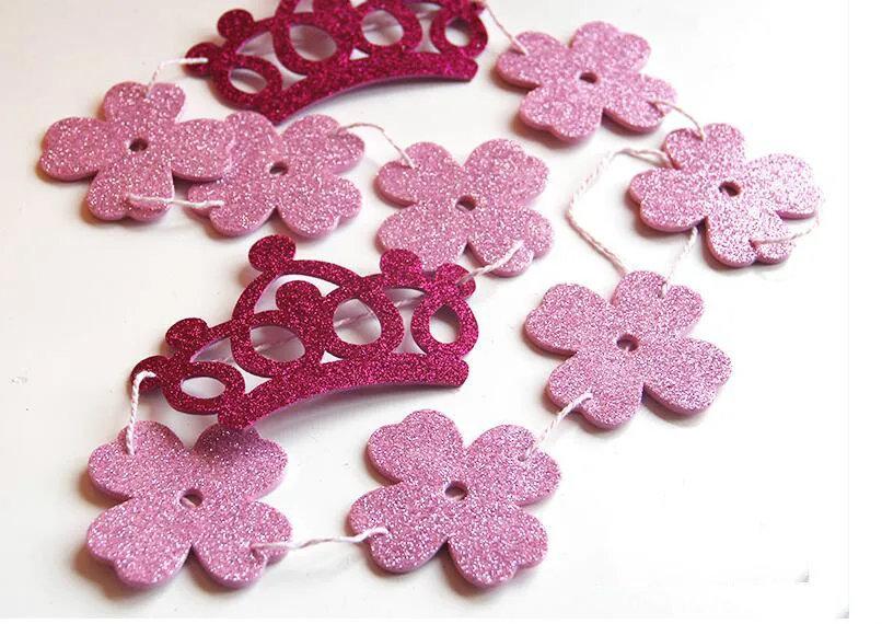 Блестящая Корона из ЭВА цветочная гирлянда украшение для дня рождения маленьких