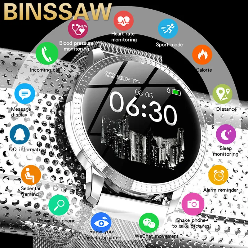 Смарт-браслет BINSSAW 2020 116 Pro с цветным дисплеем пульсометром мониторингом