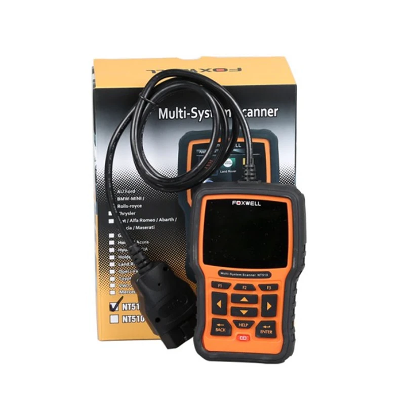 Foxwell NT510 OBD OBDII автомобильный считыватель кодов диагностический сканирующий