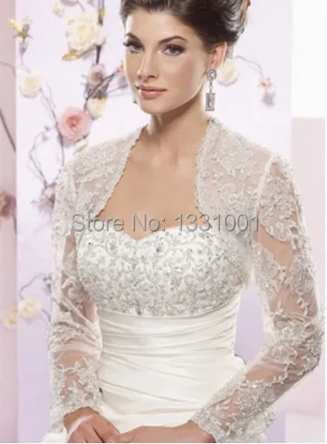 Белый свадьба болеро кружево аппликации накидка шаль свадебные куртка пальто