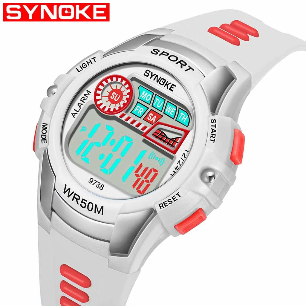 Цифровые часы для девочек детские светящиеся водонепроницаемые