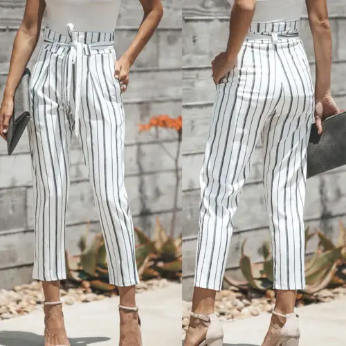 

Women's OL Office Loose Stretch High Waist Wide Leg Long Pants Palazzo Clothes