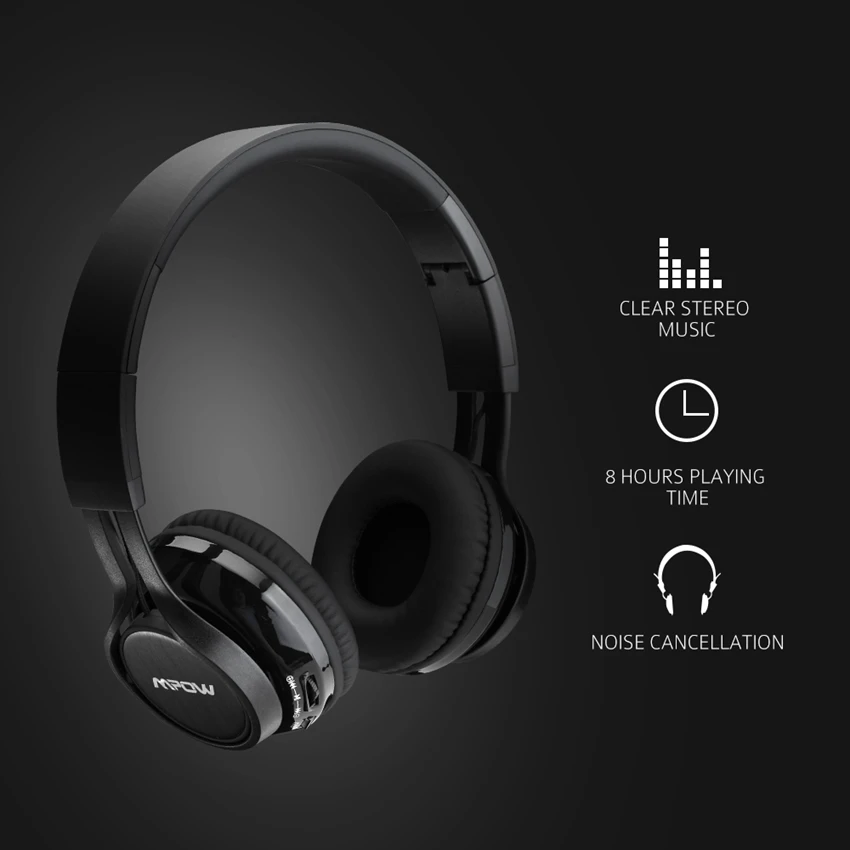 MPOW TOP Thor складные накладные беспроводные Bluetooth наушники стерео наушники Hands-free вызов ж/микрофон для IOS Anfroid
