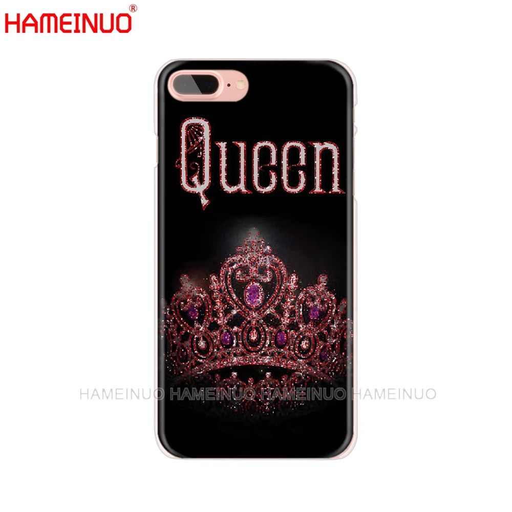 HAMEINUO король и королева Корона чехол для мобильного телефона iphone X 8 7 6 4 4s 5 5s SE 5c 6s