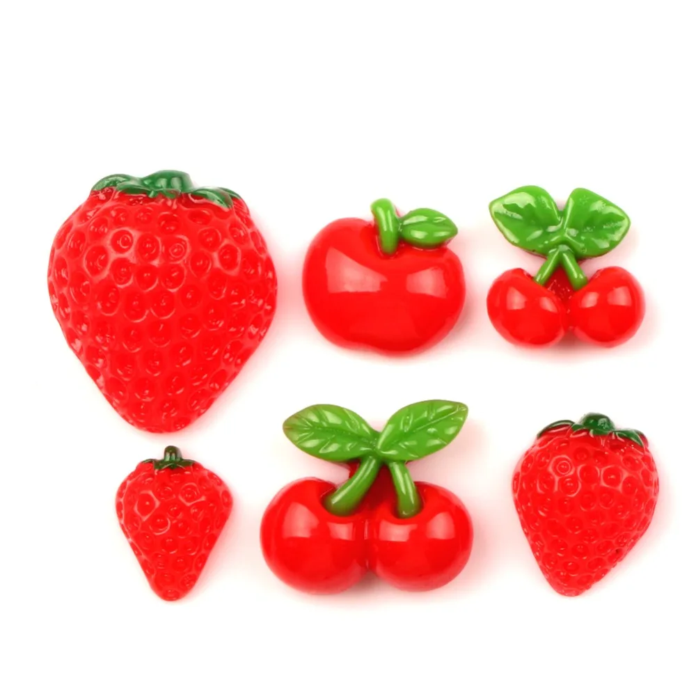 30 шт. разные красные каучуковые кабошоны для украшения рукоделия скрапбукинга