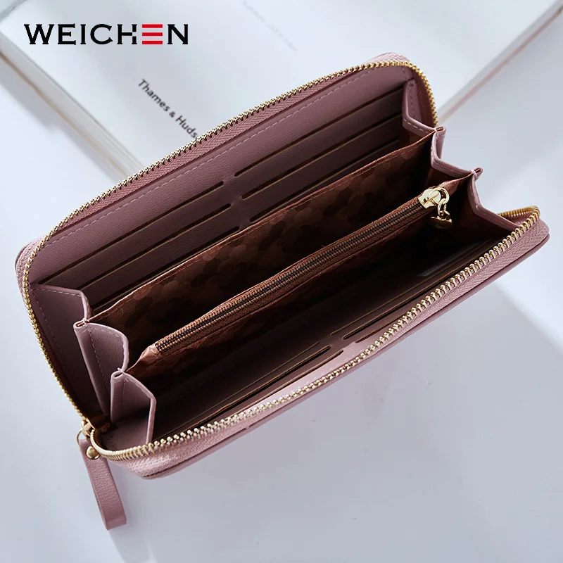 weichen wristband women long clutch wallet large capacity wallets female purse lady purses phone pocket card holder carteras free global shipping