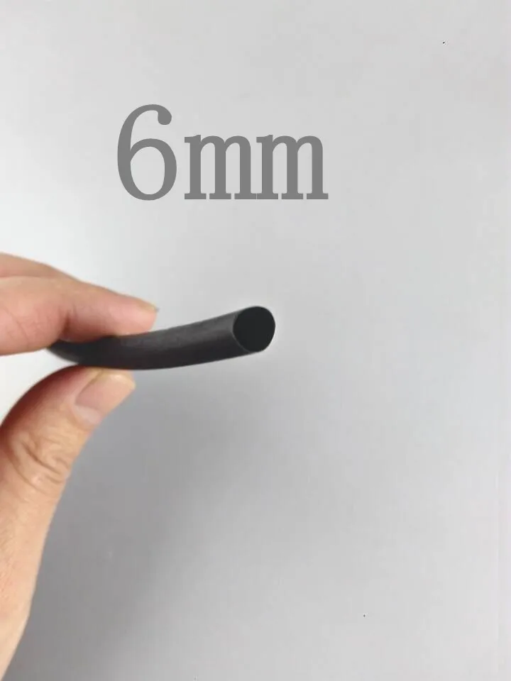 

1 Meter/lot 2:1 Black 6mm Diameter Heat Shrink