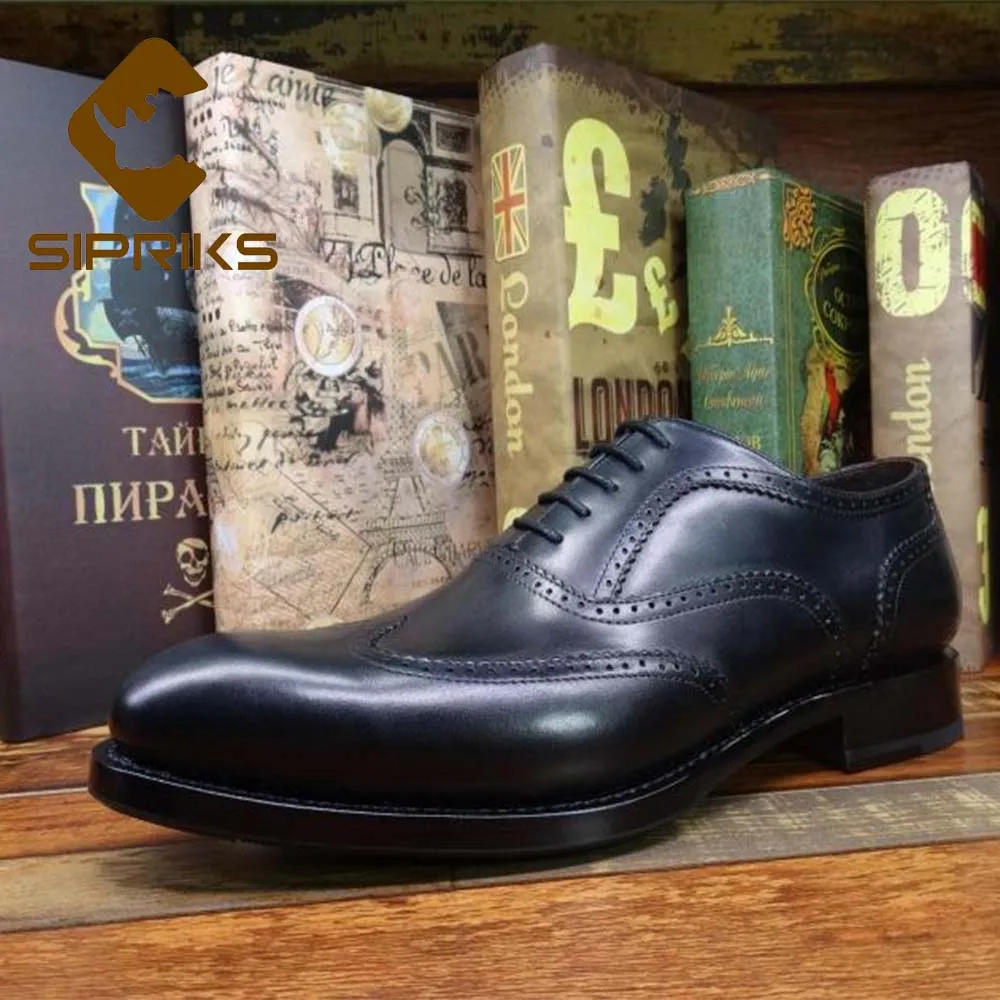 Роскошная обувь для мужчин Sipriks классические мужские ботинки Goodyear со швами