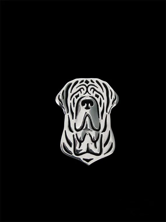 Новинка классика животное Neapolitan Mastiff Broche золотой серебряный цвет дизайнерская