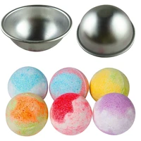 6pcs mini bath bomb salt ball mold aluminum alloy diy spa tool accessories 3d sphere shape crafting gifts semicircle sphere mold