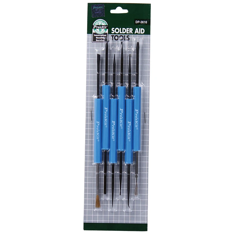 

Pro'sKit DP-3616 Solder Aid Tools Help Welding Tools Welding Auxiliary Tools 6pcs 12 uses Soldering station Soldering iron aid