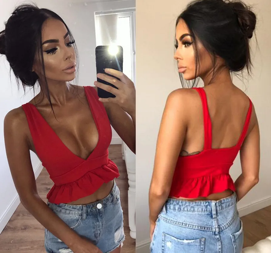 BJHOW белый топ без рукавов с рюшами топик спинки 2017 женский укороченный Летний