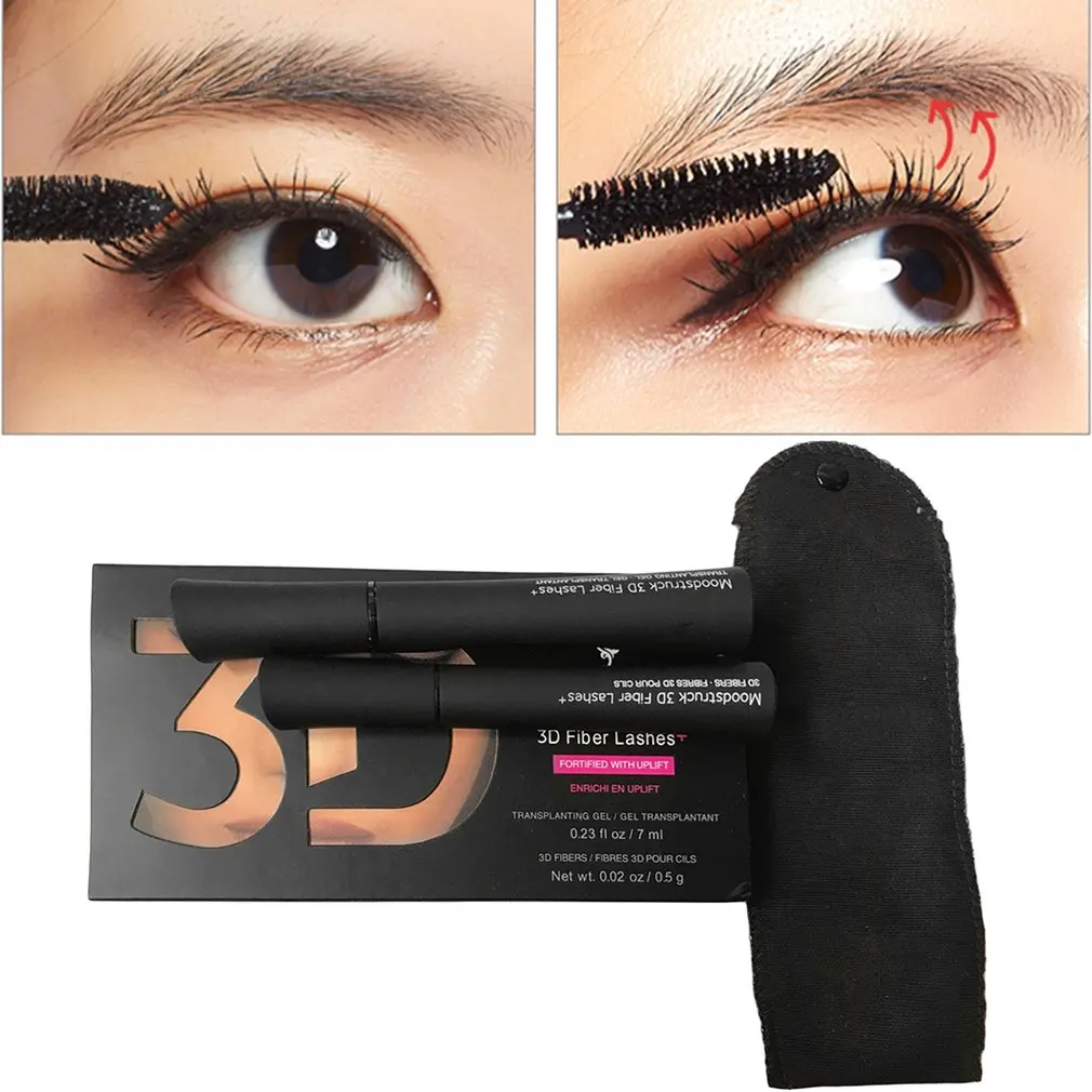 2PCS/SET 3D Fiber Mascara Natural Waterproof makeup mascara volume low price false eyelashes make up waterproof cosmetics eyes |