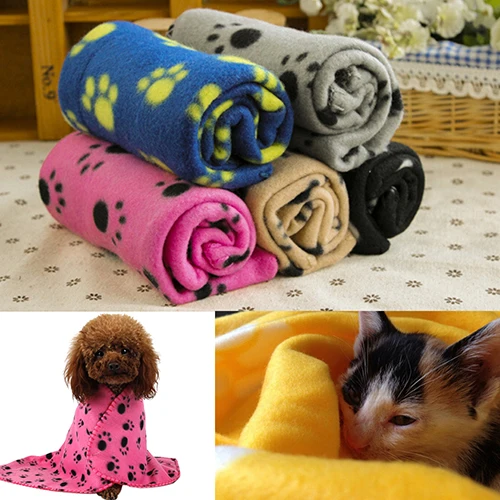 HEYPET из Корал флиса с рисунком собачки и котика кровать любимчика Одеяло мягкая