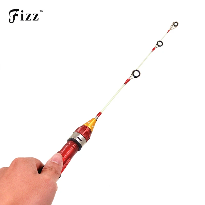 Portable Mini Winter Fishing Rod 50cm Metal Joint Ice Pole Strong Fiberglass Shrimp 2 Section Fast Shipping | Спорт и развлечения