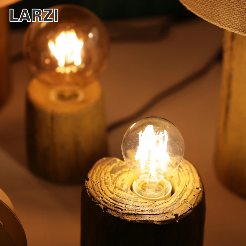 LARZI G45 E27 светодиодный лампы E14 светодиодный Стекло Шарообразная лампочка переменного тока 220V типа «Свеча»), 2 Вт, 4 Вт, 6 Вт Эдисон лампы античный ретро Винтаж светодиодный нити светильник