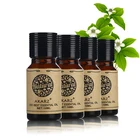 AKARZ известный бренд сандаловое дерево Лимонная трава миндаль мандарин Эфирное масло Упаковка для ароматерапии, массажа, спа, ванны 10 мл * 4