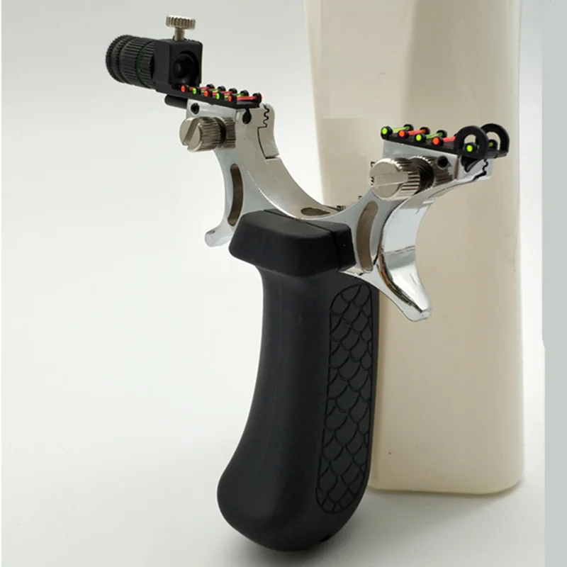 Рогатка с ночным свесветильник Мощная из плоской кожи сплава для охоты и