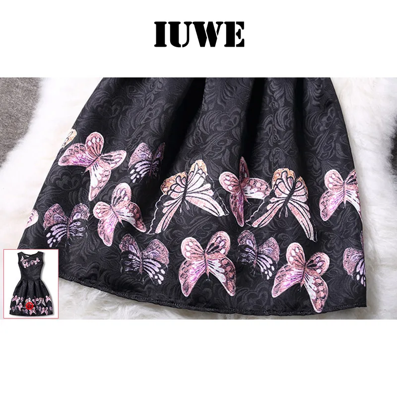 Girls Summer Dresses 2017 Pink Butterfly Black Children Kids Clothes for Teenager Family Clothing Mother Daughter Matching Dress | Мать и