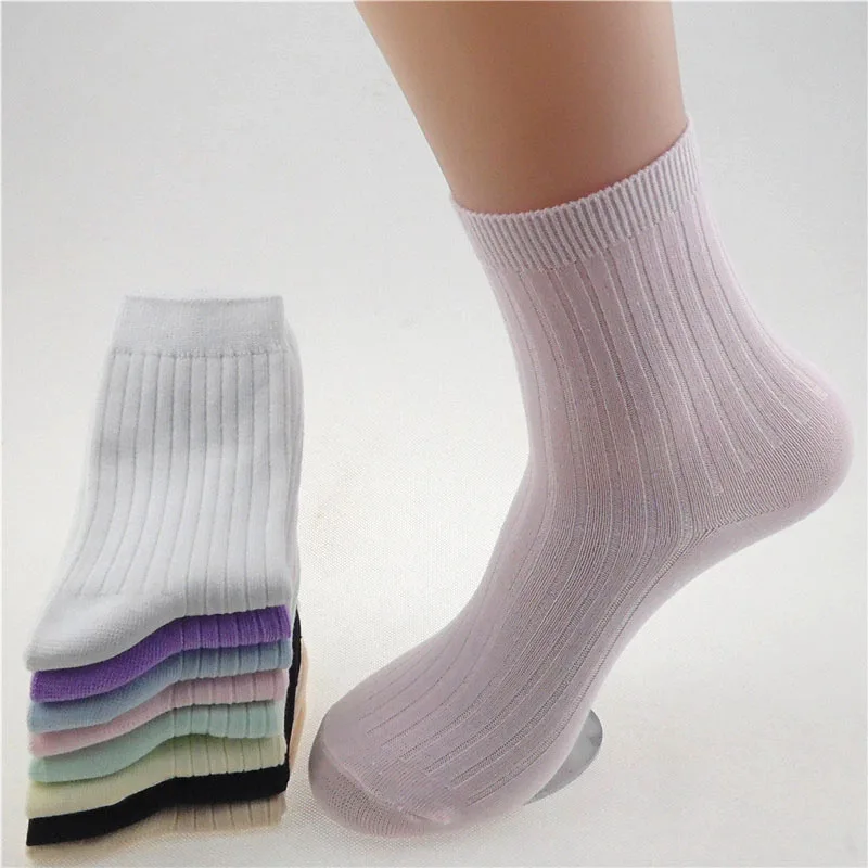 Носки женские из бамбукового волокна 6 пар весна лето|fashion woman socks|women fashion sockswomen socks