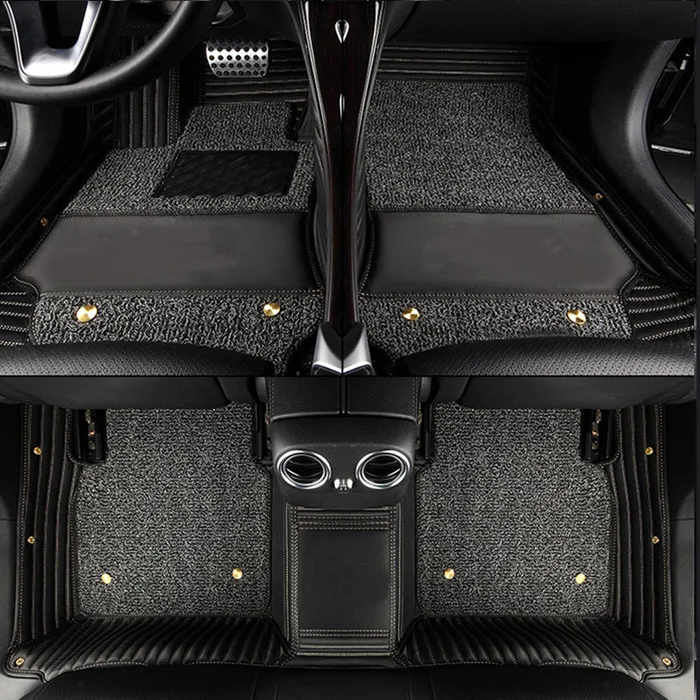 Black grey 02 3D Автомобильные Коврики для Mercedes Benz Логотип Viano ABCEGSR V W204 W205 E W211 W212 W213 Sclass CLA GLC ML GLA GLE GL GLK Car-carpe - Название цвета: Black grey 02